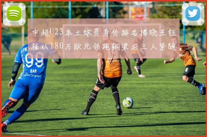 中超U23本土球员身价排名揭晓王钰栋以180万欧元领跑铜梁龙三人紧随其后